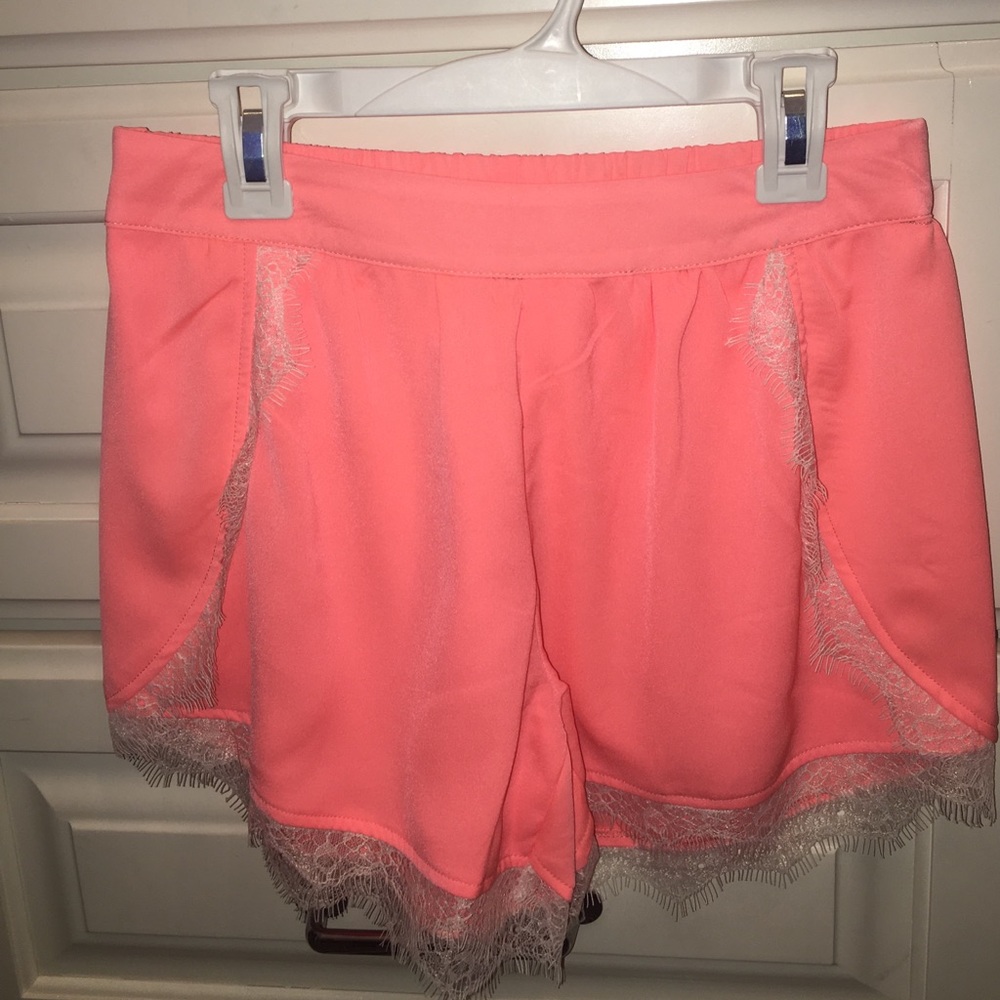 silky lace shorts