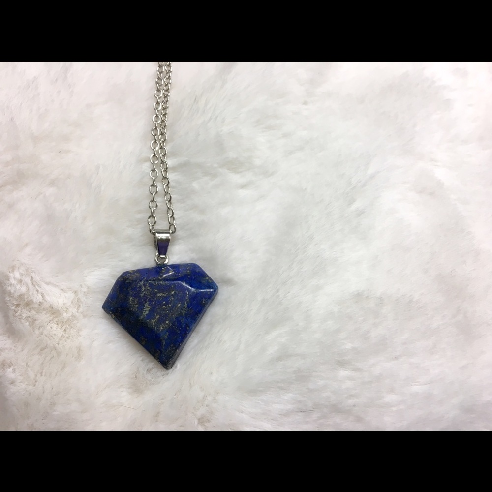 Blue stone necklace