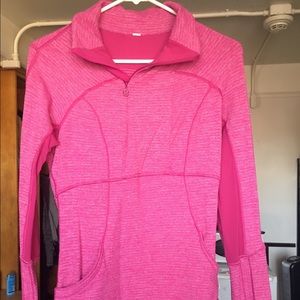 lululemon pink quarter zip