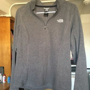 grey quarter zip northface