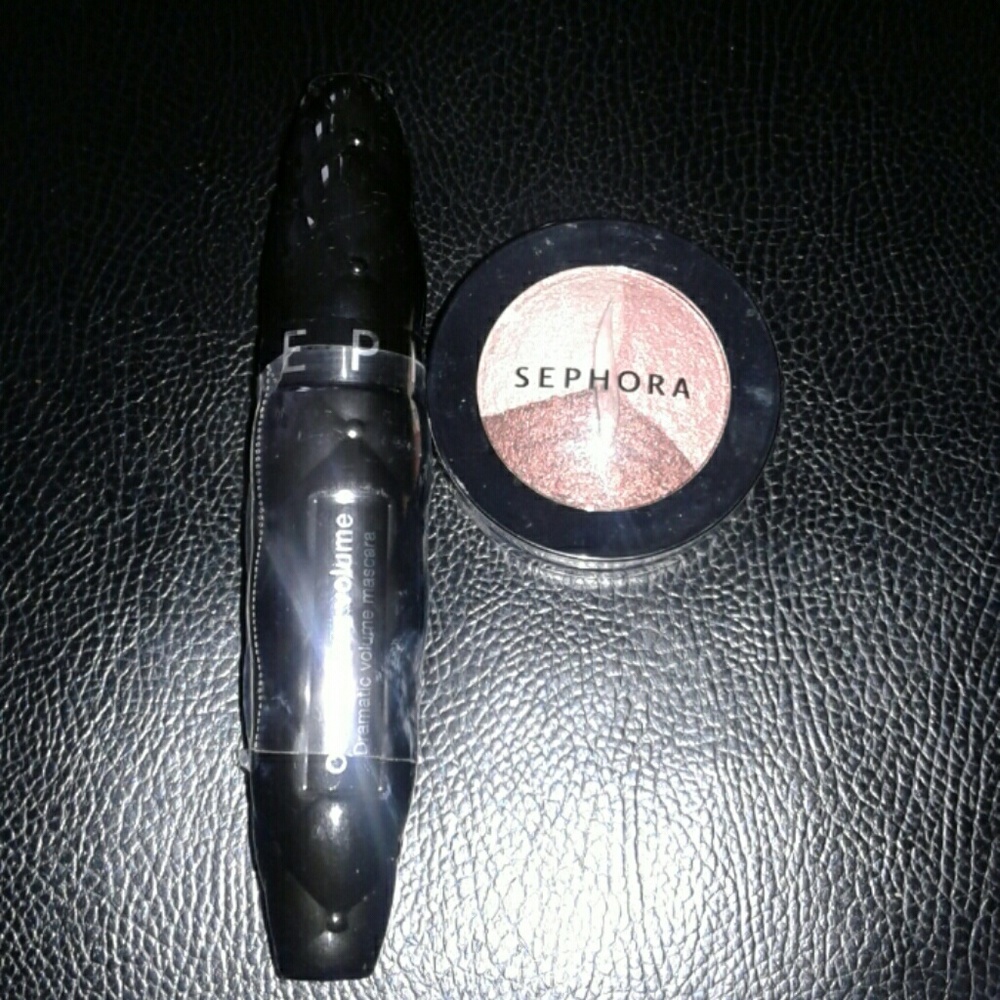 Sephora outrageous volume mascara & baked eyeshado
