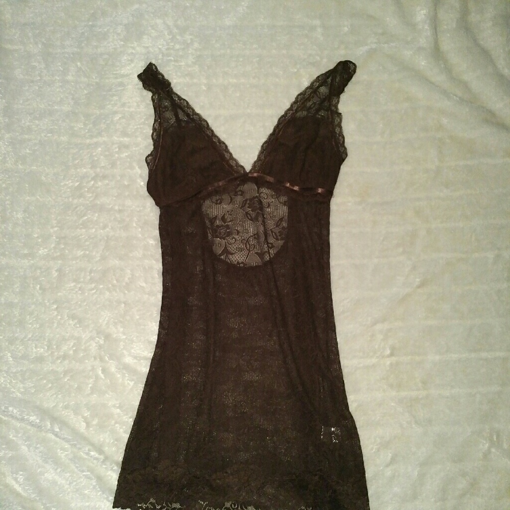 Brown lace nightie
