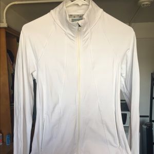 athleta white zip up