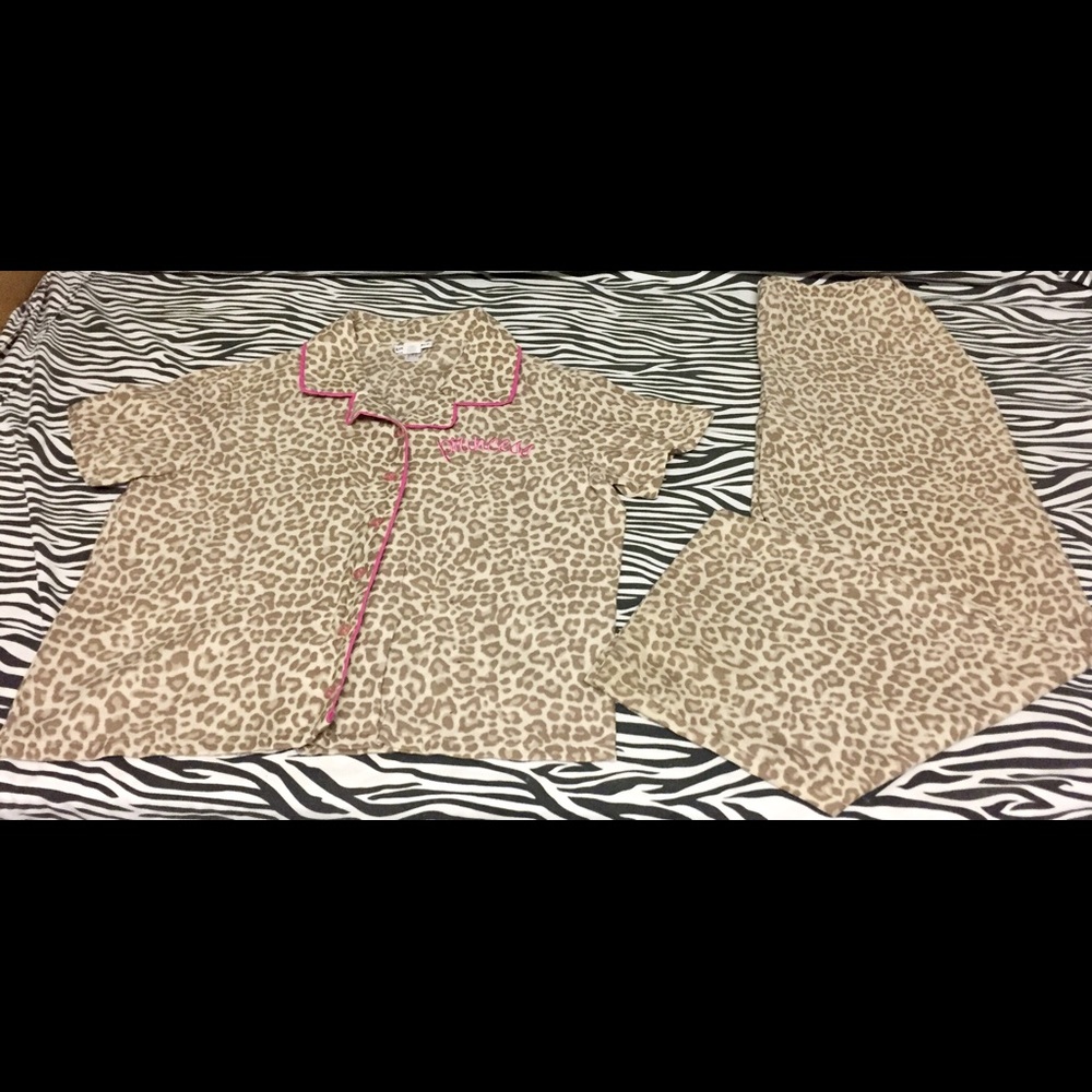 Limited Too 100% Polyester Leopard Print Pajamas.