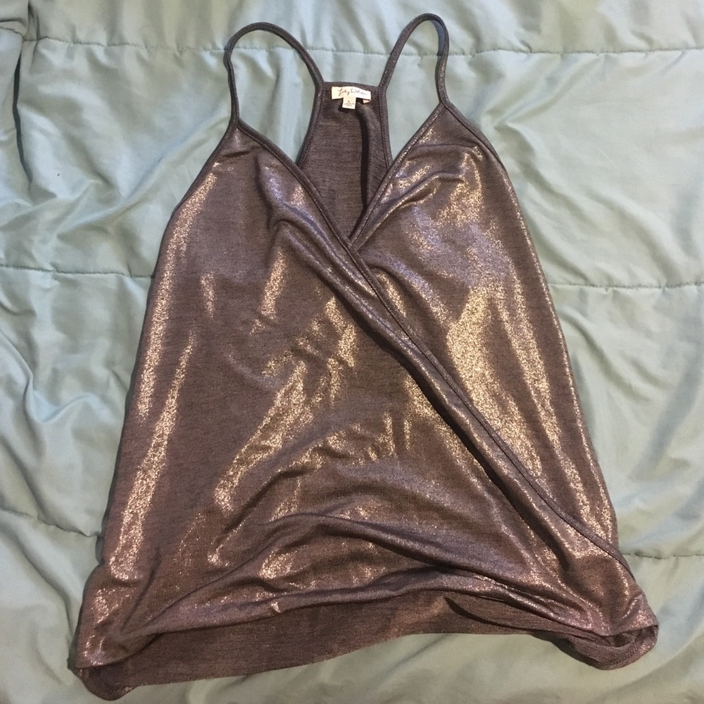 Sparkly Silver Racer-back Tank