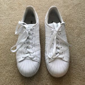 All White Adidas Men's Superstars