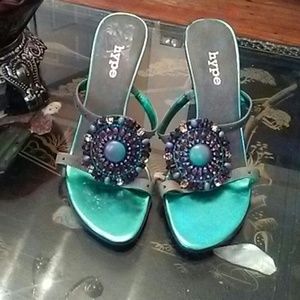 Hype sandals.beautiful turquoise color.