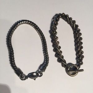 2 Sterling Silver bracelets for men