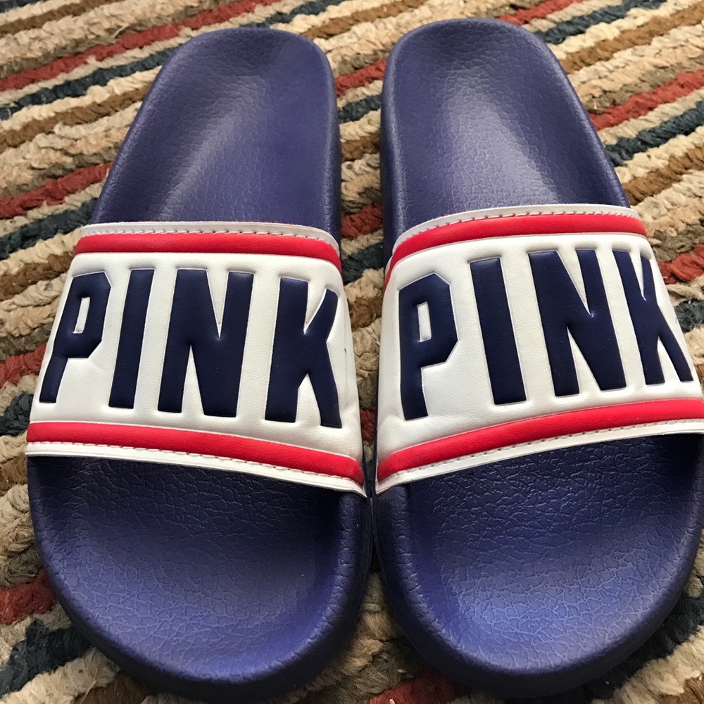 VS PINK slides. Worn a few times, still looks new