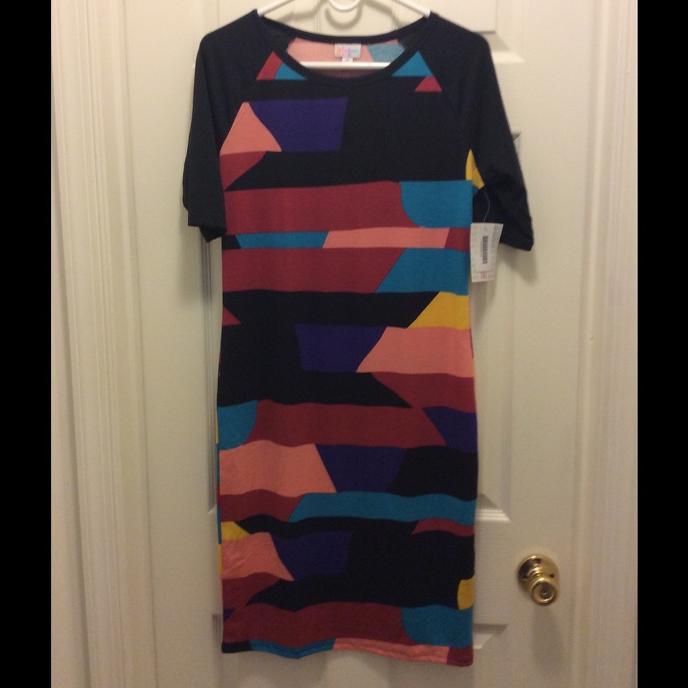 LuLaRoe Julia NWT Fun Colorful print!