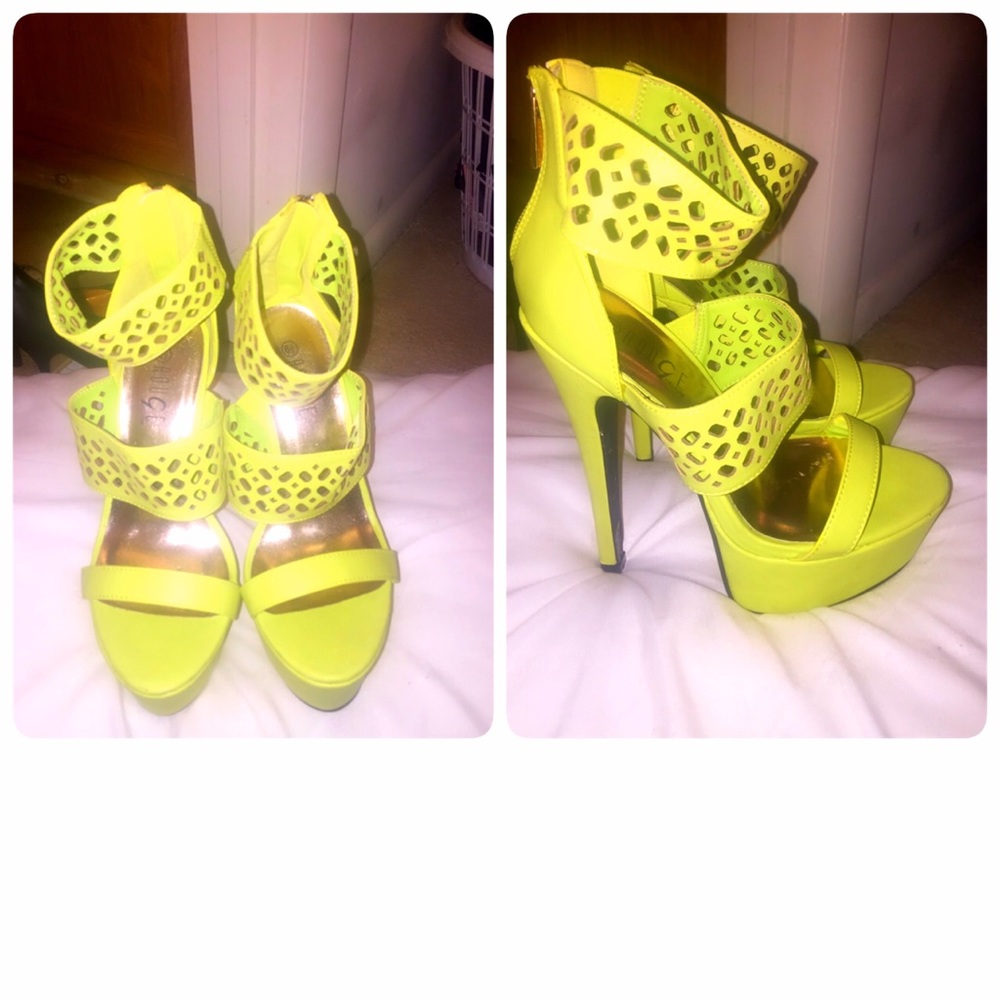 Lime green heels