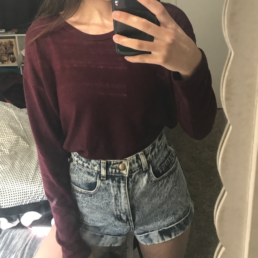 Brandy Melville maroon colored top
