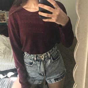 Brandy Melville maroon colored top