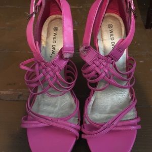 Wild diva hot pink heels