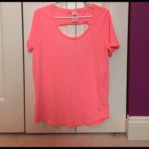 VS pink open back tee