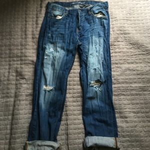 Boyfriend button fly jeans, size 10