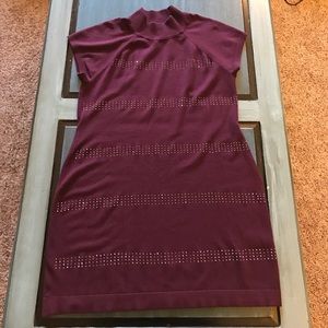 Burgundy sweater dress