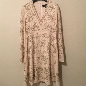 Needle & Thread Ivory Beaded Dress