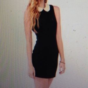Black dress w Peter Pan collar