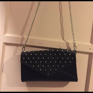 Black studded purse