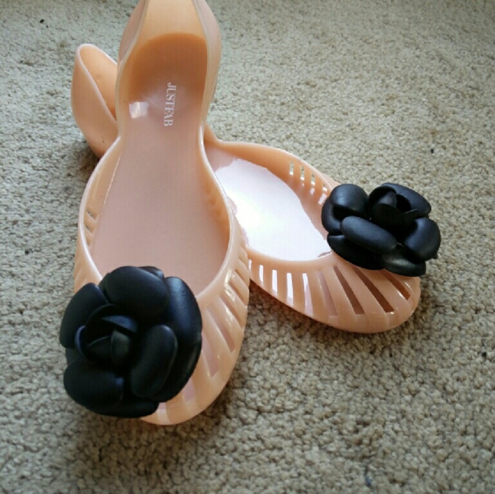 Women's pink jelly sandals