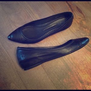 Frye leather flats, black