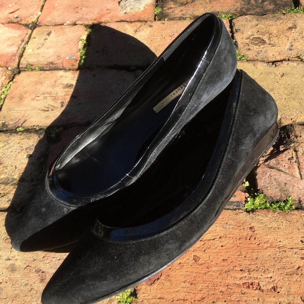 Black Suede Flats