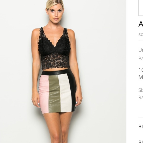 Scallop Lace Brallete in Black - Picture 4 of 5