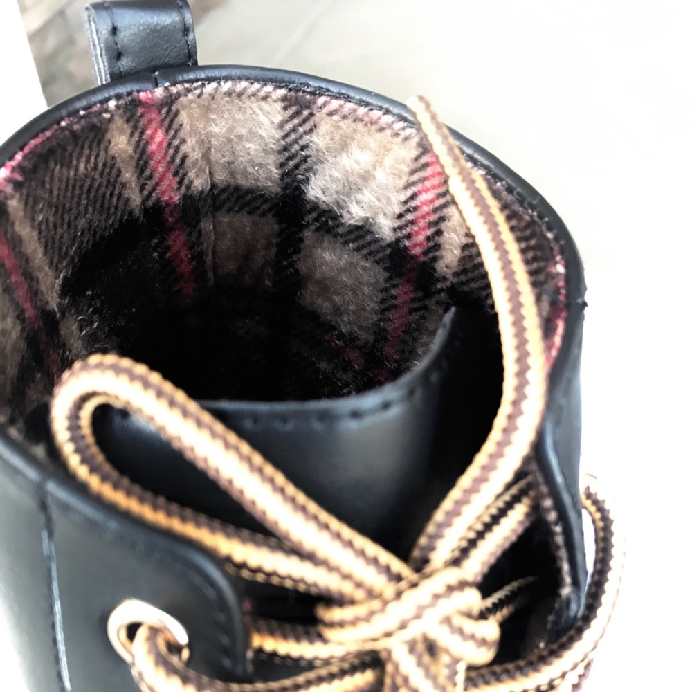 LAST PAIR! Warm Lace Up Rain Snow Duck Boots Black - Picture 6 of 6