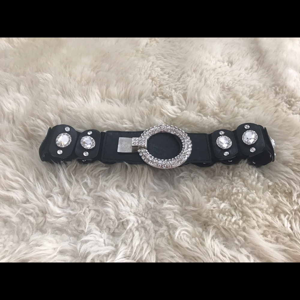 Beautiful black rhinestone belt