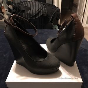 Calvin Klein high heeled Mary Janes. Size 5.5
