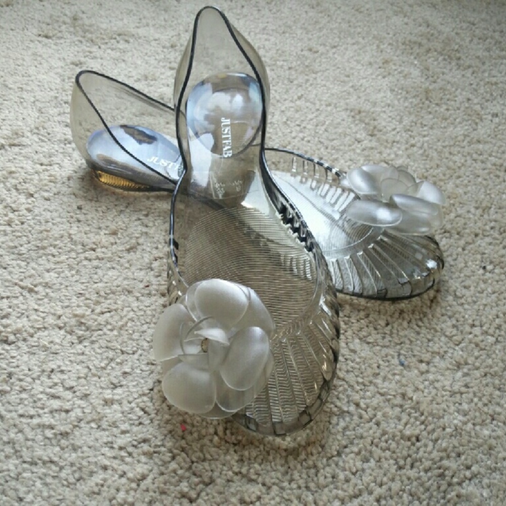 Women's crystal black jelly sandals
