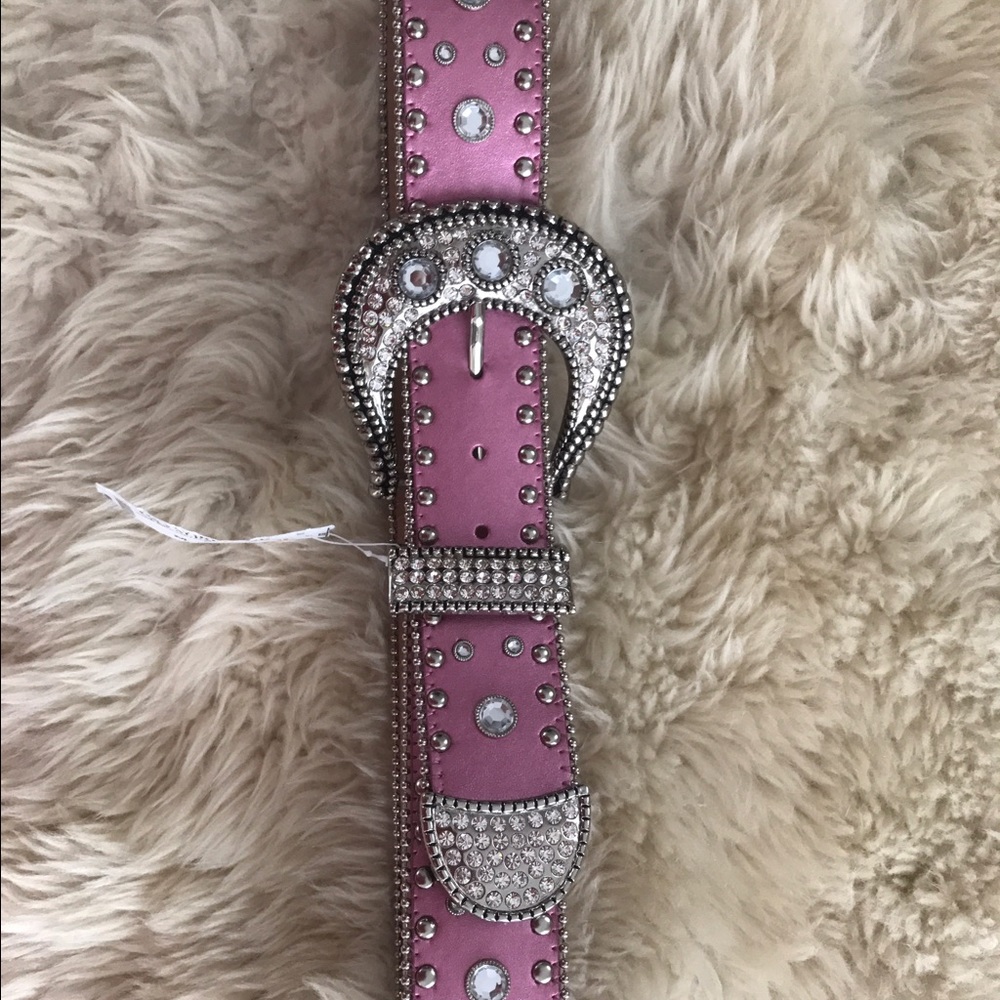 Beautiful brand new pink embellished belt