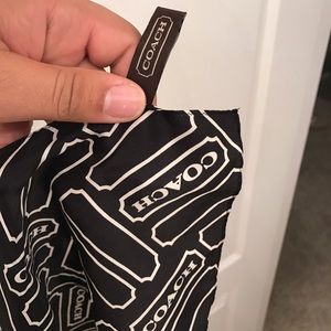 Coach black and white scarf approx 55"