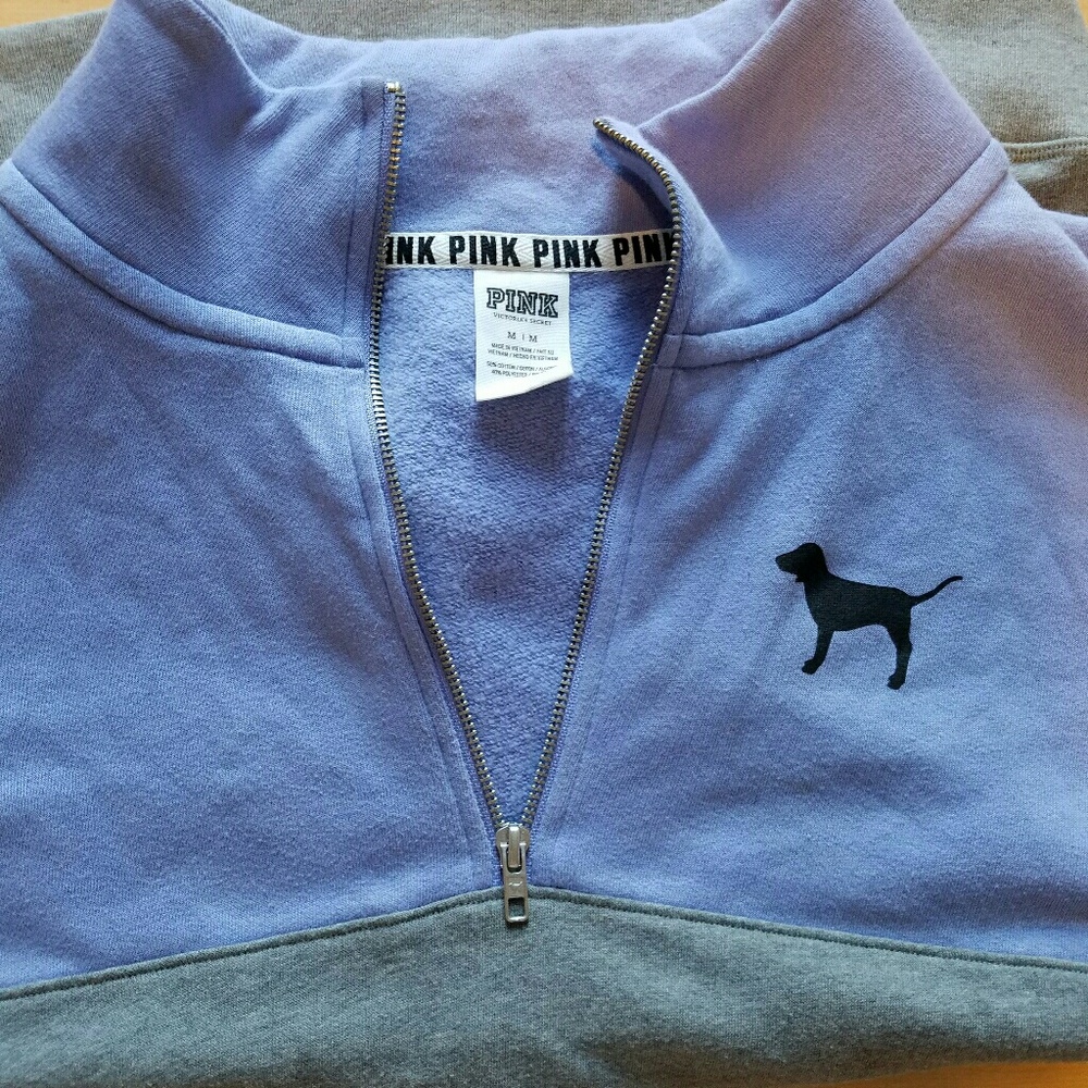 Victoria Secret Pink Lavender 3/4 Zip Sweatshirt