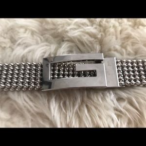 Guess silver belt