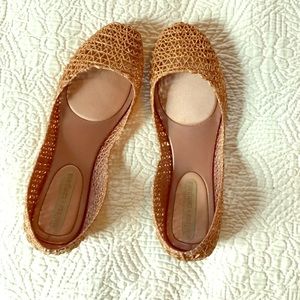 Bronze sparkle Melissa flats
