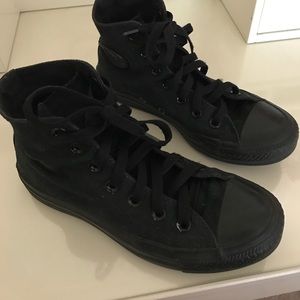 ALL BLACK HIGH TOP CONVERSE