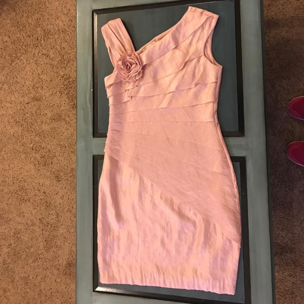 Shimmery blush dress