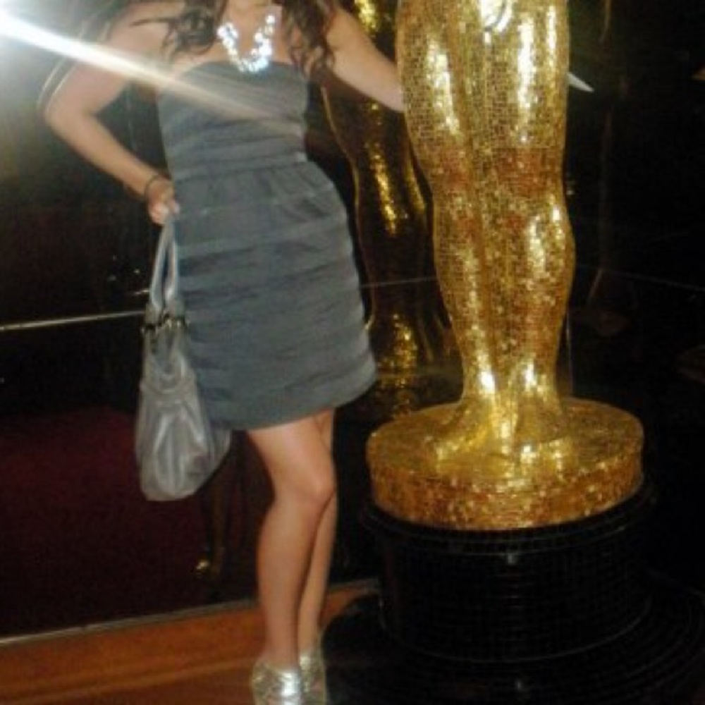 Strapless mini dress