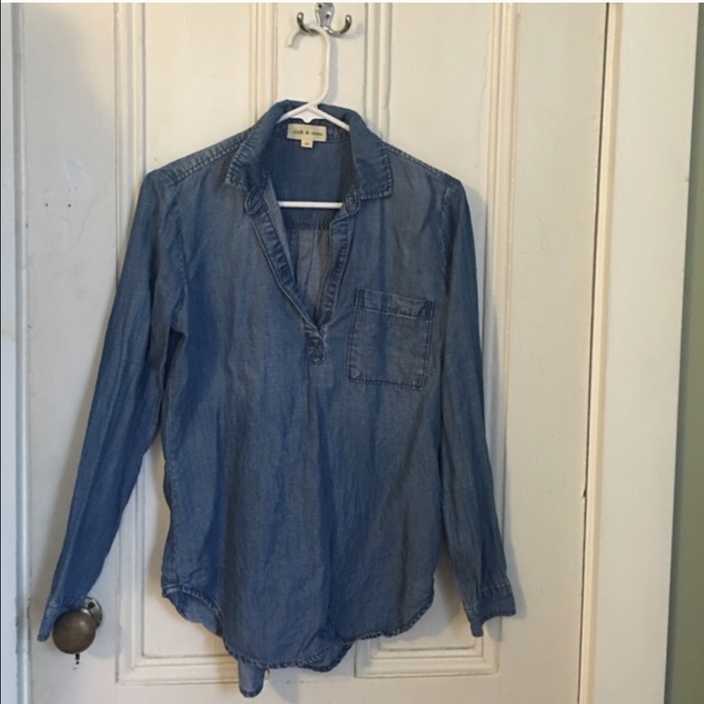 Cloth& stone oversized soft denim top