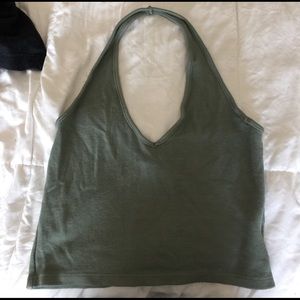 Brandy Melville Green halter top