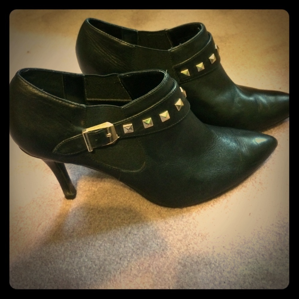 Edgy GUESS bootie heels