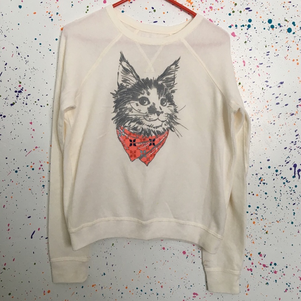 Hollister cat bandanna crew neck