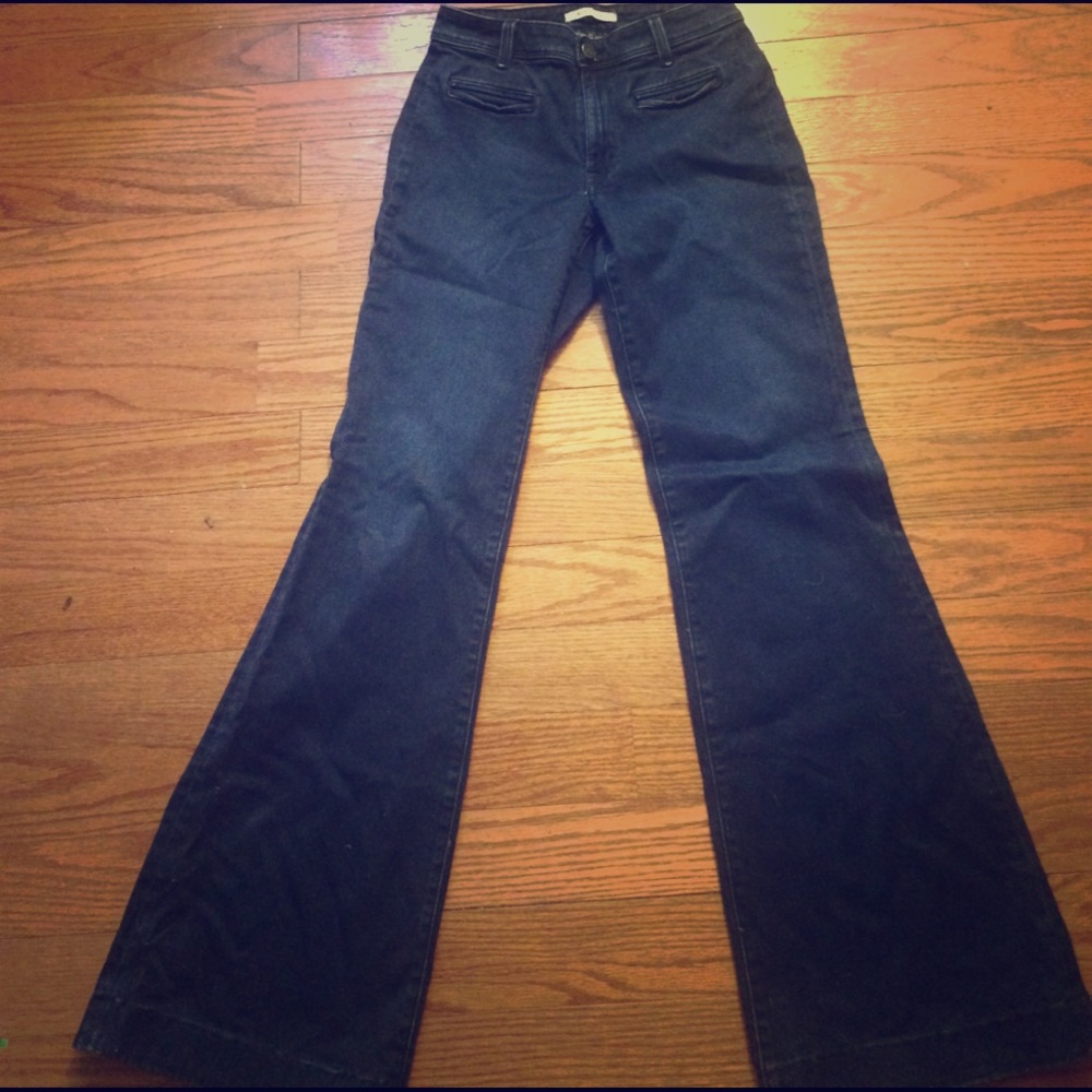 Rag and bone wide leg denim