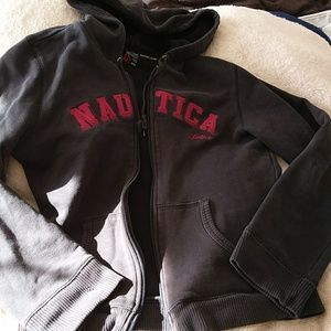 Nautica zip up sweat shirt