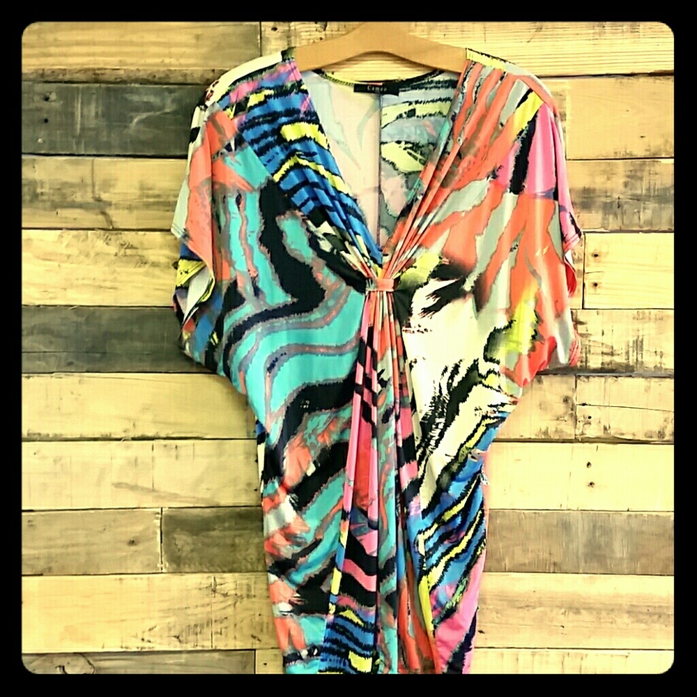 Cameo bright print top