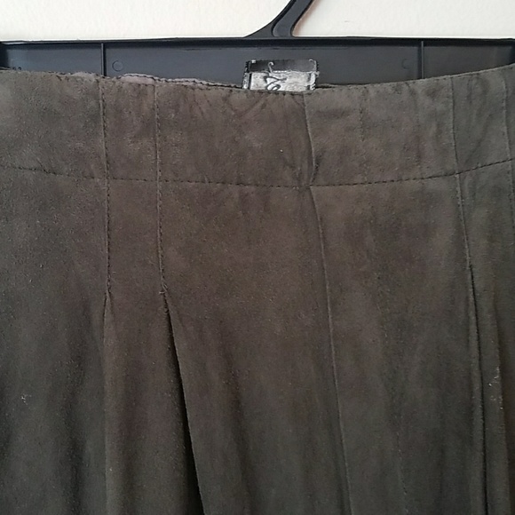 Tenderness Olive Suede Pants - Picture 2 of 3