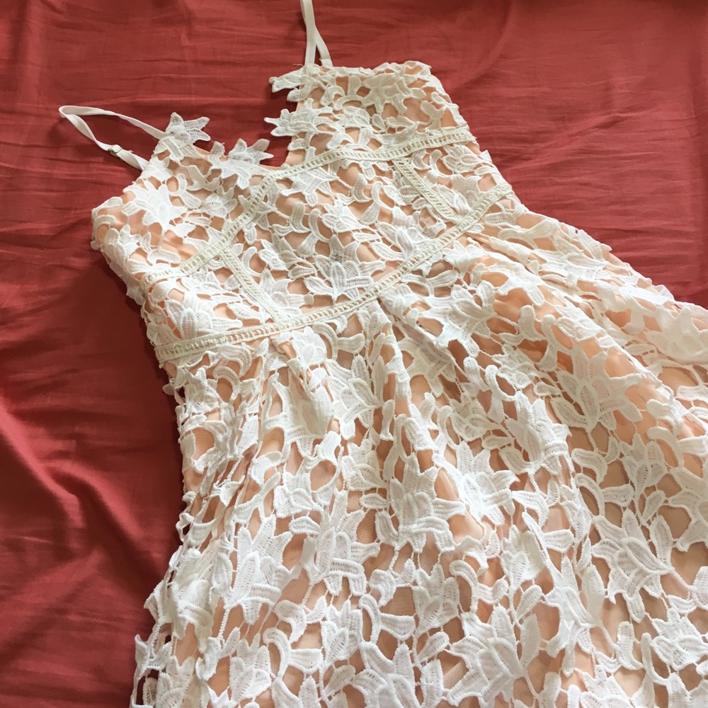 Elegant summer lace dress.