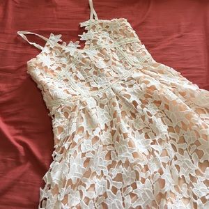 Elegant summer lace dress.